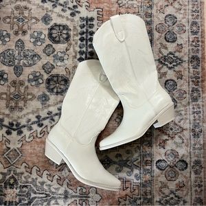 Steve Madden White Cowgirl Boots